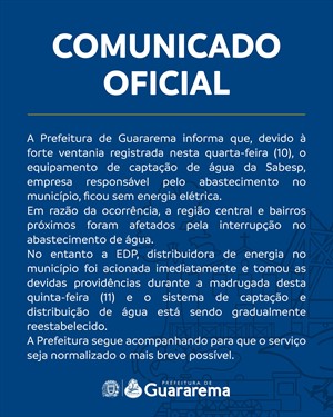 Postagem feita no Instagram da Prefeitura