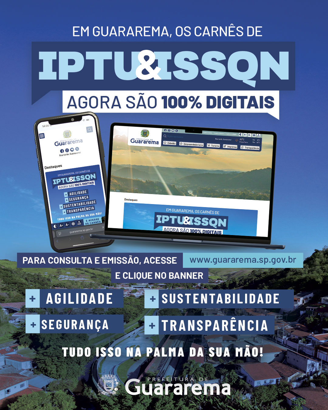 Postagem feita no Instagram da Prefeitura