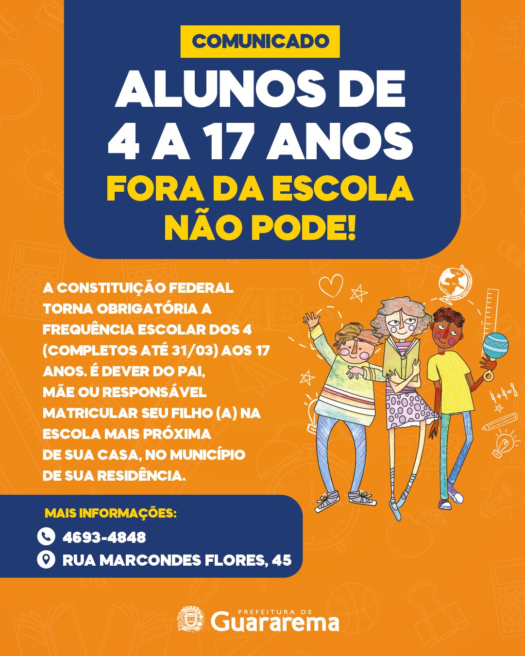 Postagem feita no Instagram da Prefeitura