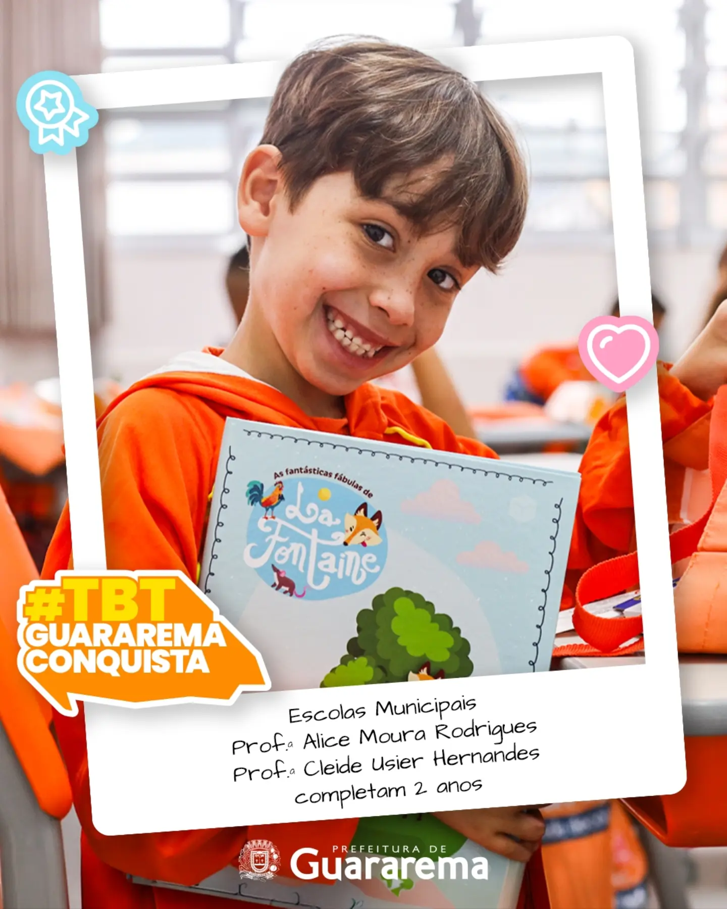 Postagem feita no Instagram da Prefeitura