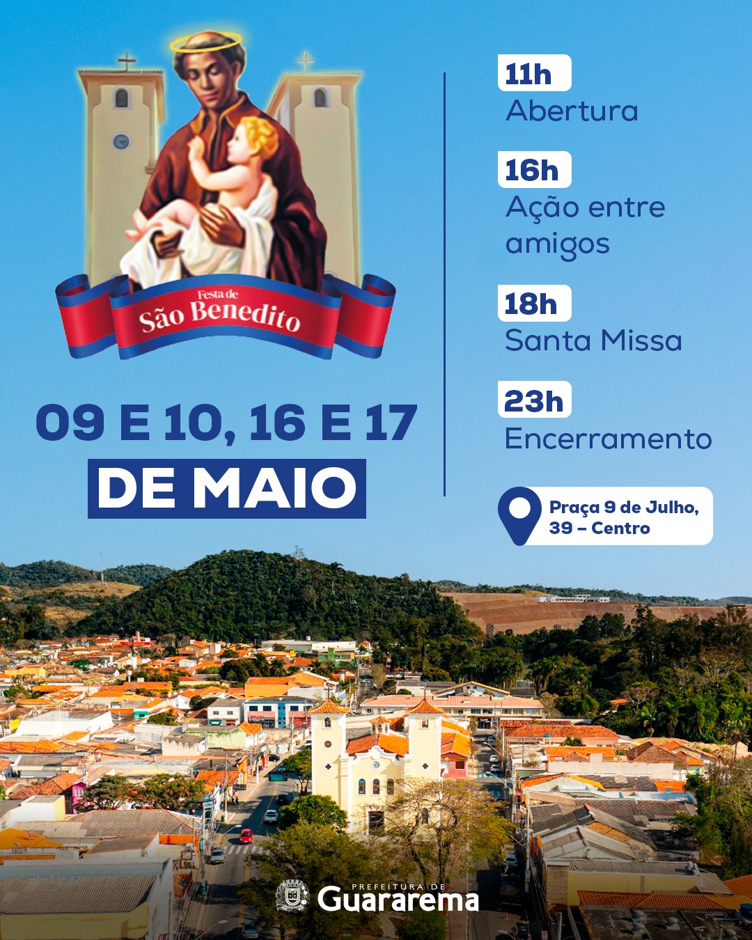 Postagem feita no Instagram da Prefeitura